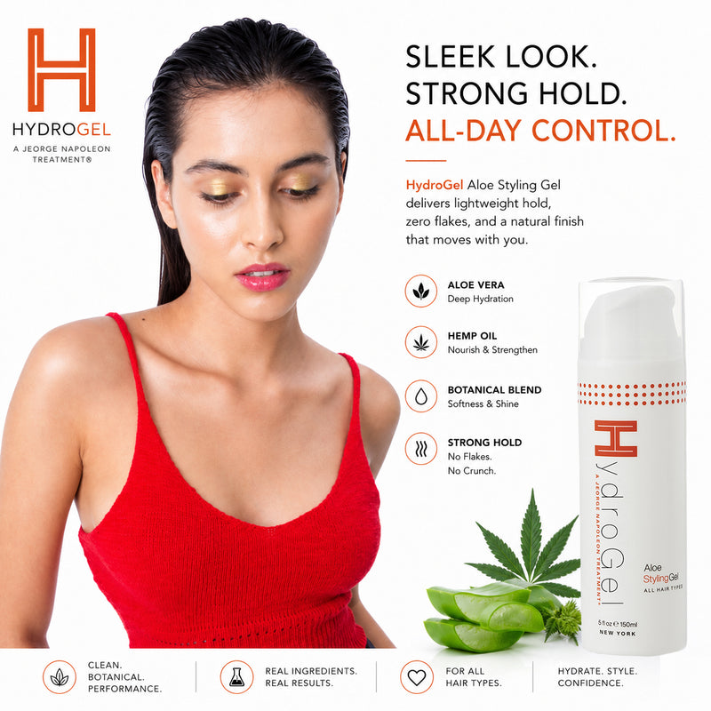 Organic Aloe Styling Gel – Strong Hold, No Flakes | HydroHair