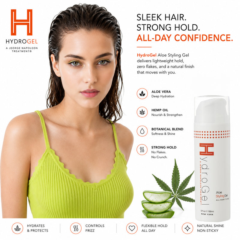 Organic Aloe Styling Gel – Strong Hold, No Flakes | HydroHair