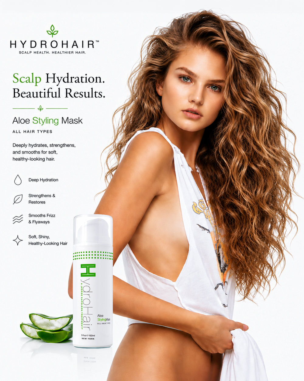 WASSER HI-FUNCTIONAL GEL 美容液 120mL HydroHair Aloe Styling Mask – Deep Conditioning Leave-In Treatment