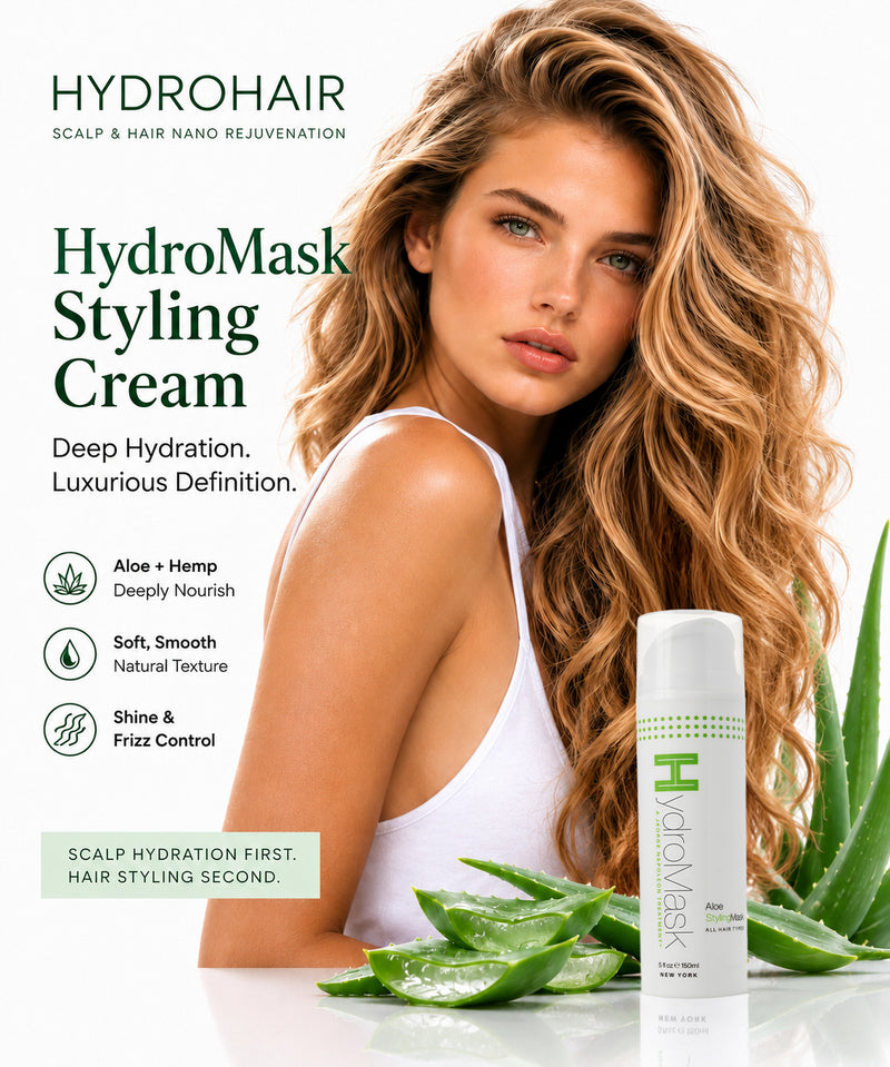 HydroHair Aloe Styling Mask – Deep Conditioning Leave-In Treatment & Styling Cream